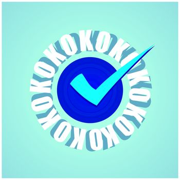 Ok icon vector design