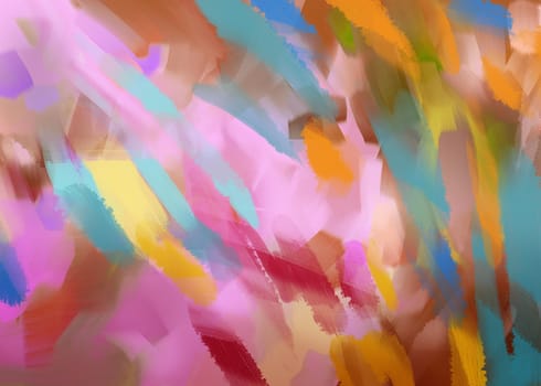 Digital Painting Abstract Textured Colorful Background