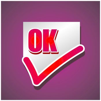 Ok icon vector design