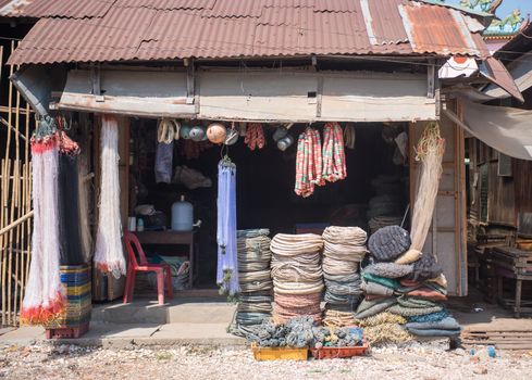 Store front of local ship chandler in Myeik, Myanmar.