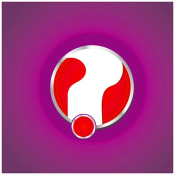 question mark button. Vector illustration