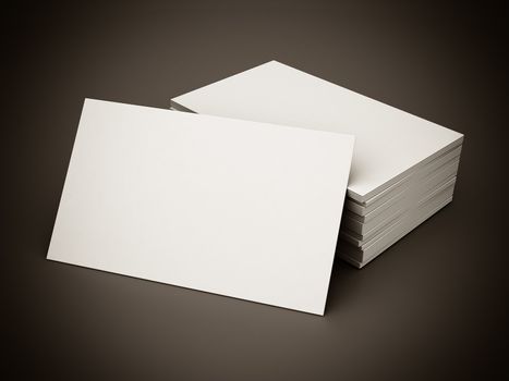 Business cards blank mockup - template - gray background. black and white