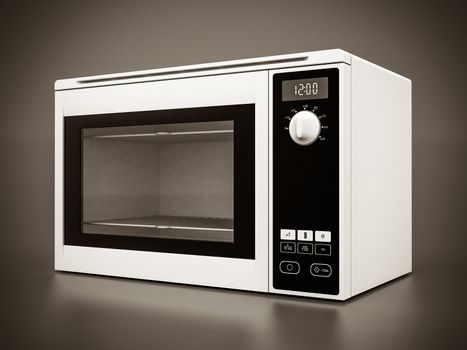 Image of the microwave oven on a gray background