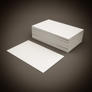Business cards blank mockup - template - gray background. black and white