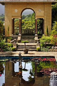 The architecture and ornaments on Garnish Island enhance these beautiful gardens on the West coast of the Republic of Ireland. 