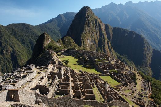 Machu Picchu, the ancient Inca city in the Andes, Peru