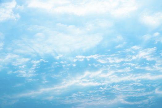 beautiful clouds in the blue sky