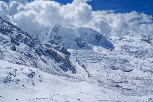 Scenic view of high altitude south american Andes in Peru, Ausangate