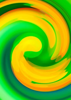 Green twirl circular wave Background.