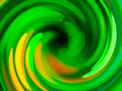 Green twirl circular wave Background.