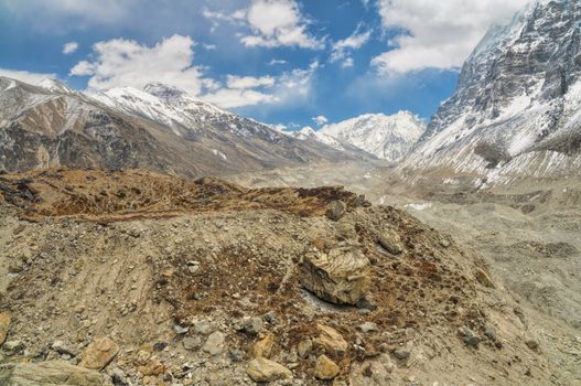 Amazing view of Kangchenjunga mountains in Nepal