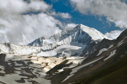 Majestic peak in Himalayas mountains in Nepal
