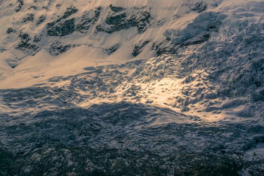 Dramatic view of Glacier in peruvian Huascaran national park