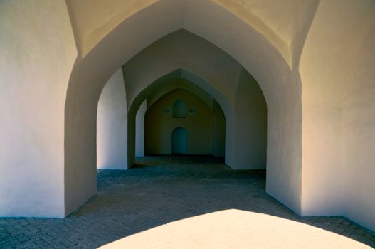 Architecture of old passageway in Merv, Turkmenistan in Asia