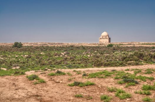 Large temple in desert near Merv, Turkmenistan
