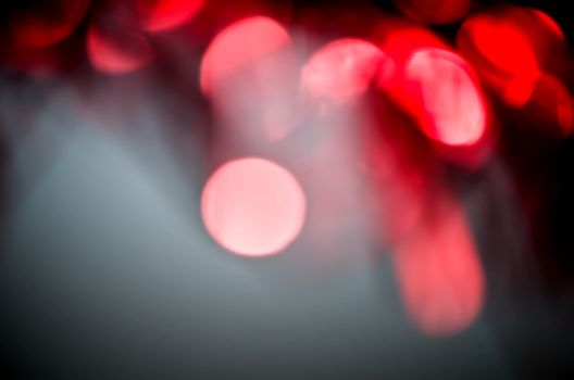 Abstract red circle christmas lights as background.