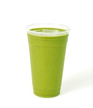 Healthy green smoothie made with matcha green tea