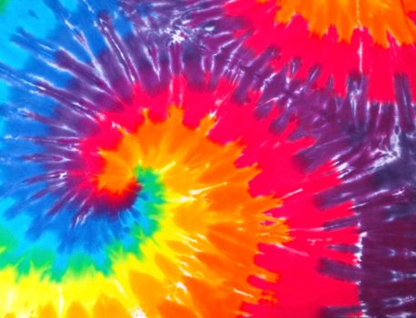 Closeup of a Tie dye shirt