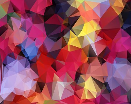 Abstract polygonal background,colored triangular mosaic