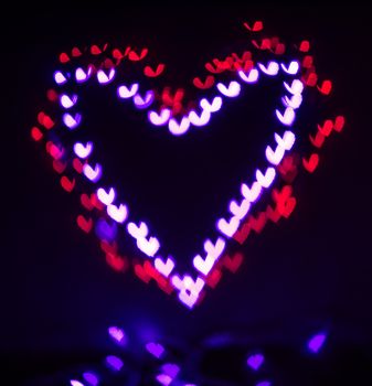 Heart bokeh background, Love Valentine's day background 