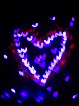 Heart bokeh background, Love Valentine's day background 