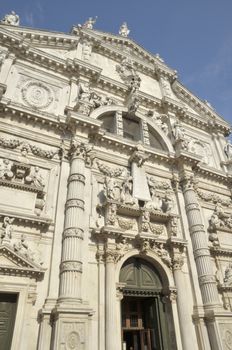 Church of Saint  Moises, near Saint Mark square in Venice, Italy