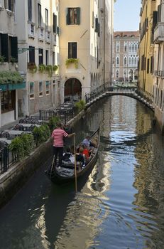 Wrought Iron Bridge at Sotoportego de la Ostreghe in  Venice, Italy