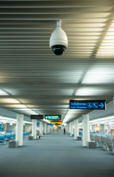 cctv camera hang on the ceiling