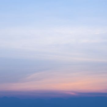 cloud and sky in evening. The sky was getting dark and the sun is getting low.