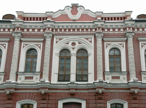 Relief decoration of the old residential buildings in Moscow