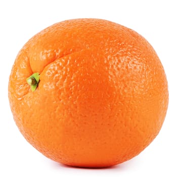 The bright orange isolated on white background