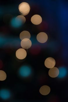 Abstract photo, christmas tree lights' bokeh.