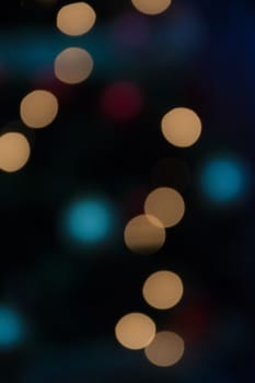 Abstract photo, christmas tree lights' bokeh.