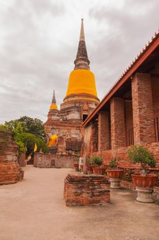 AYUTTHAYA,THAILAND-JUNE 27, 2013: Walking around Watyaichaimongkol