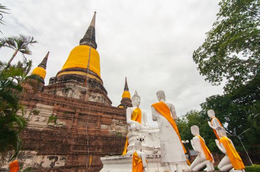 AYUTTHAYA,THAILAND-JUNE 27, 2013: Walking around Watyaichaimongkol