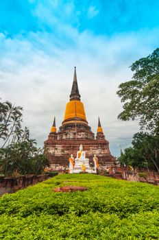 AYUTTHAYA,THAILAND-JUNE 27, 2013: Walking around Watyaichaimongkol