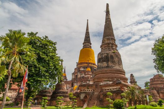 AYUTTHAYA,THAILAND-JUNE 27, 2013: Walking around Watyaichaimongkol