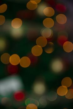 Abstract photo, christmas tree lights' bokeh.