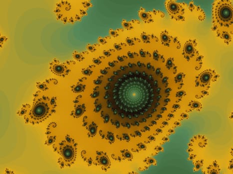 Digital computer graphic - rendering. Abstraction background with fractal spiral for design.
