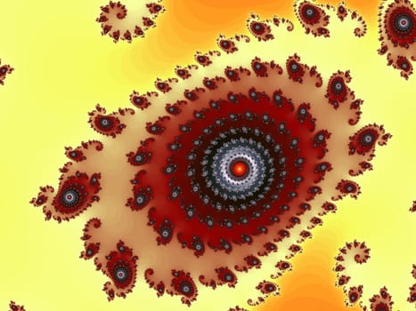 Digital computer graphic - rendering. Abstraction background with fractal spiral for design.