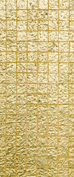 Thai tradition gold color of wall for text and background