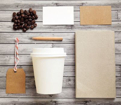 Coffee identity branding mockup set 