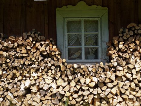 firewood at a farm