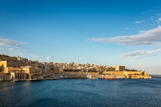 View on Valletta and Grand Harbour in the Evening, Malta