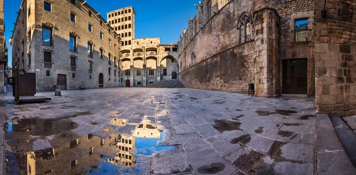 Placa del Rei and Palau Reial Major in Barcelona, Catalynia, Spain