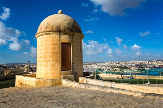 Watch Tower in Hastings Garden in Valletta, Malta