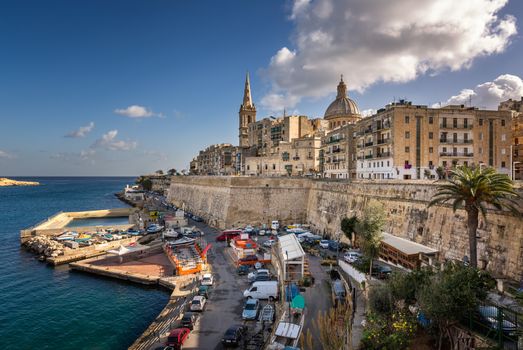 Skyline of the Maltese Capital city Valletta, Malta