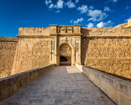 Fort Saint Angelo Gates in Citta Vittoriosa (Birgu), Malta