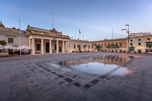 Saint George Square and Republic Street in Valletta, Malta