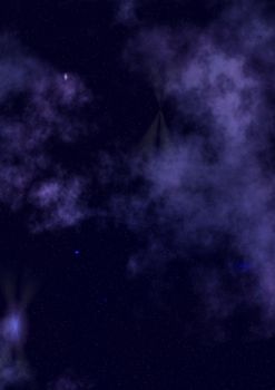 Star field in space, a nebulae and a gas congestion. "Elements of this image furnished by NASA".
